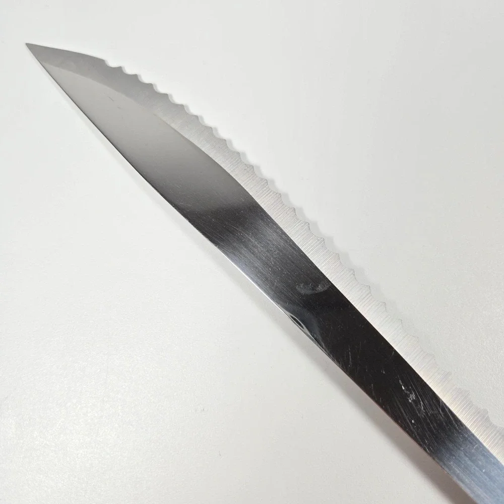 Very Nice Vintage Kitchen Delite Bread Knife Stainless Serrated‎ Wooden Handle